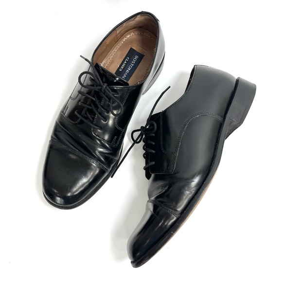 BOSTONIAN CLASSICS! BLACK GENUINE LEATHER FIRST FLEX SOLE OXFORDS! SZ 9 - Picture 2 of 10